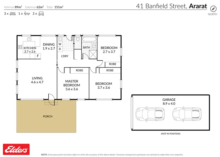 Floorplan of Homely house listing, 41 Banfield Street, Ararat VIC 3377