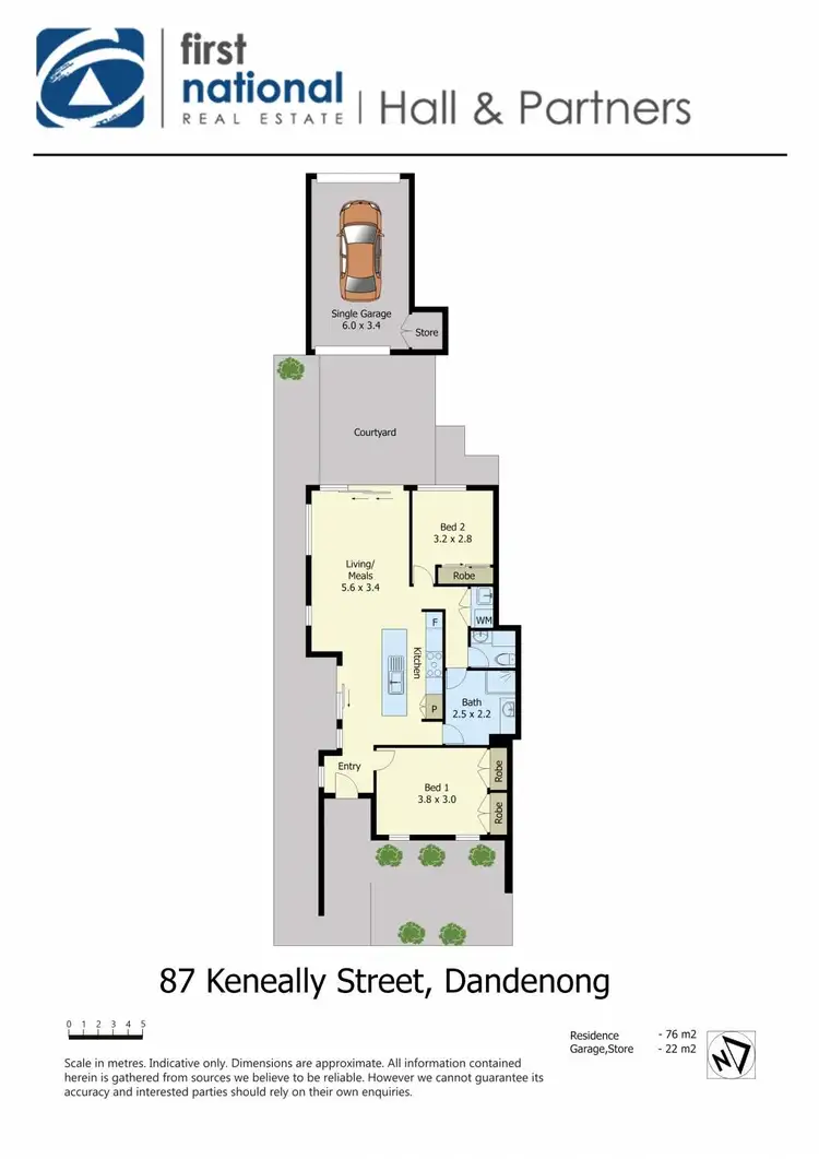 Floorplan of Homely unit listing, 87 Keneally Street, Dandenong VIC 3175