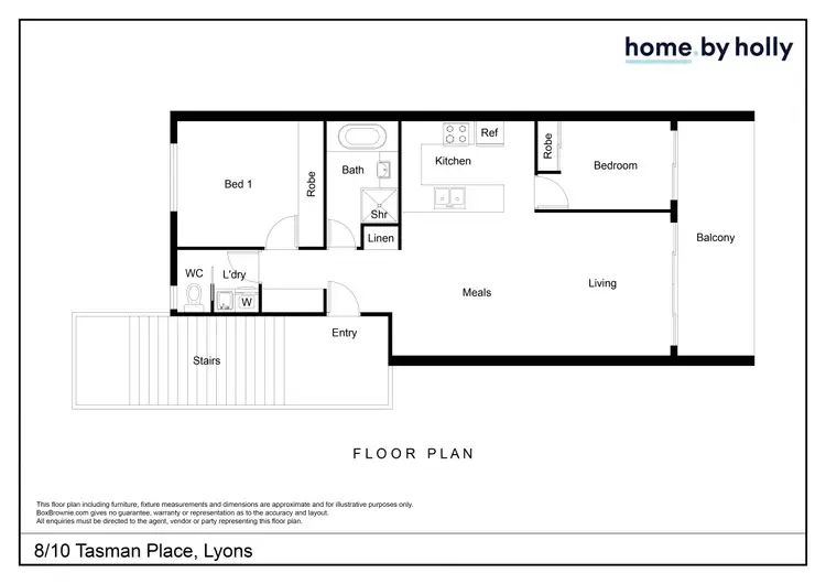 Floorplan of Homely apartment listing, 8/10 Tasman Place, Lyons ACT 2606