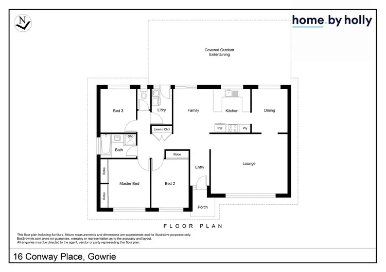 Floorplan of Homely house listing, 16 Conway Place, Gowrie ACT 2904