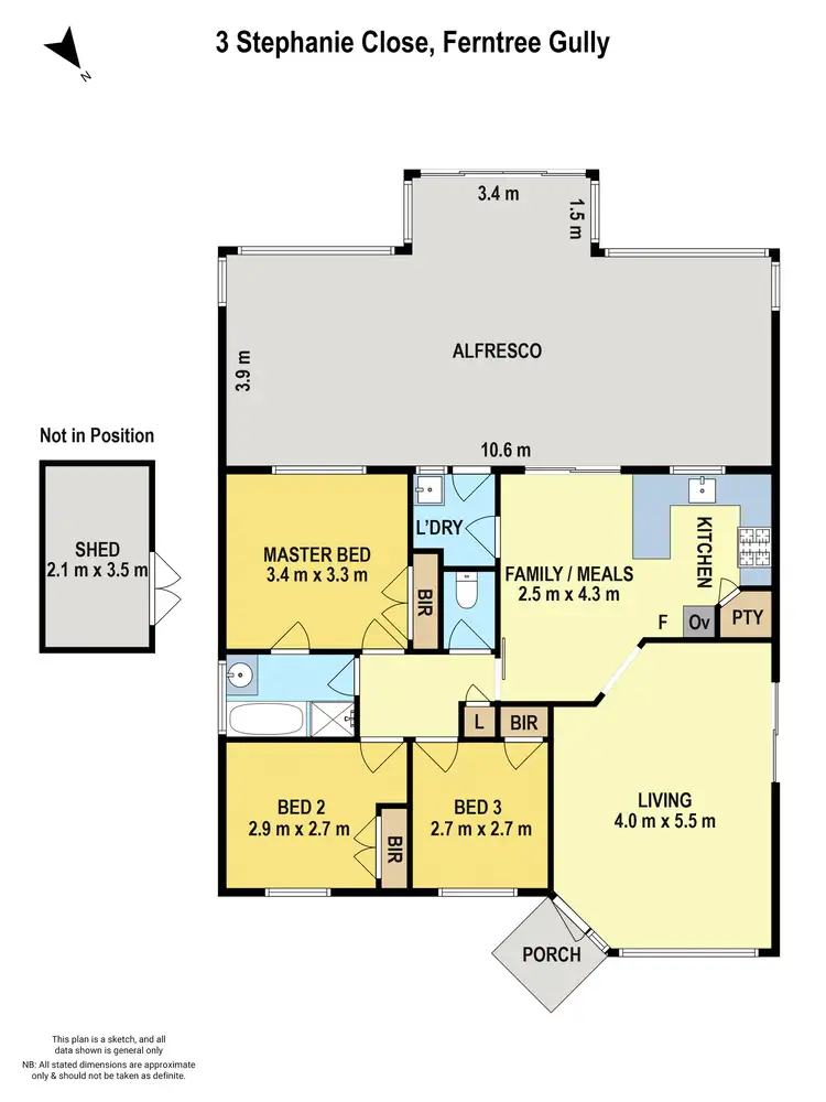 Floorplan of Homely house listing, 3 Stephanie Close, Ferntree Gully VIC 3156