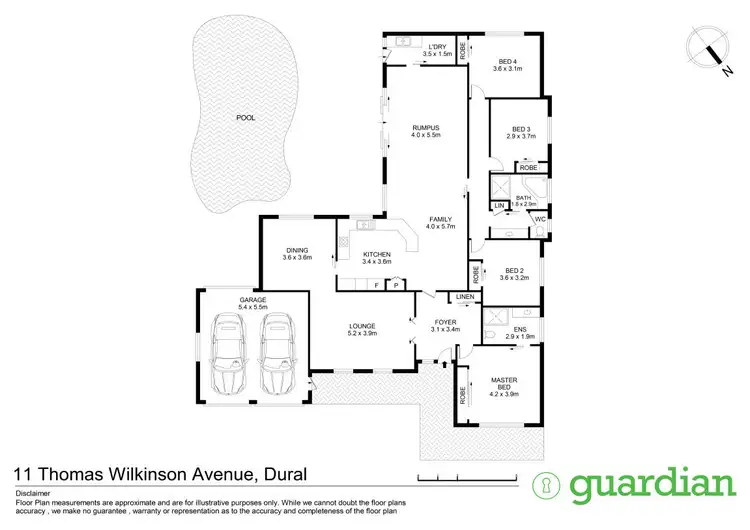 Floorplan of Homely house listing, 11 Thomas Wilkinson Avenue, Dural NSW 2158