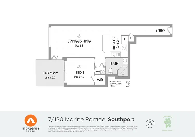 Floorplan of Homely unit listing, 7/130 Marine Parade, Southport QLD 4215