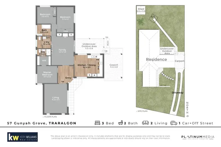 Floorplan of Homely house listing, 57 Gunyah Grove, Traralgon VIC 3844