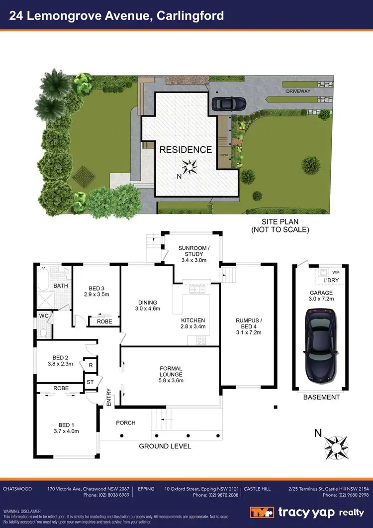 Floorplan of Homely house listing, 24 Lemongrove Avenue, Carlingford NSW 2118