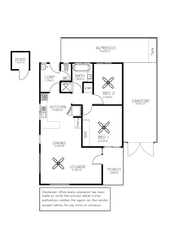 Floorplan of Homely unit listing, 6/2 Amiens Place, Port Lincoln SA 5606