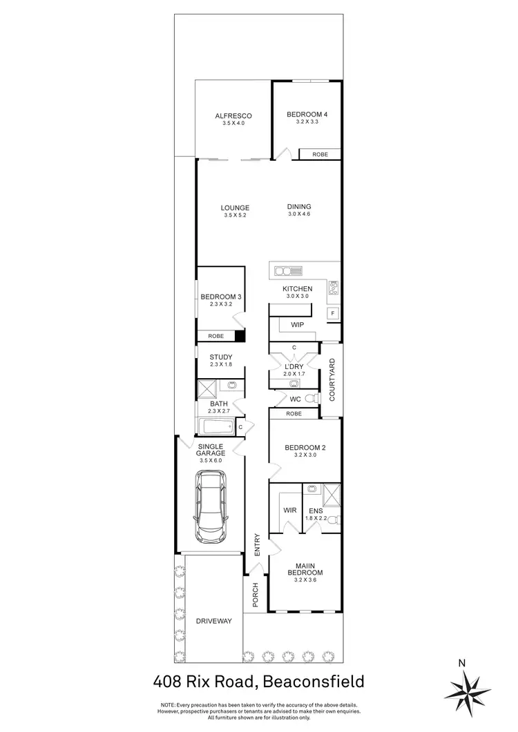 Floorplan of Homely house listing, 408 Rix Road, Beaconsfield VIC 3807