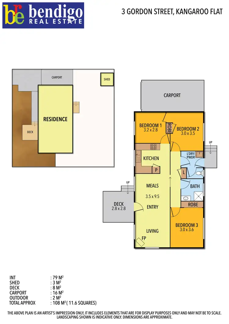 Floorplan of Homely house listing, 3 Gordon Street, Kangaroo Flat VIC 3555