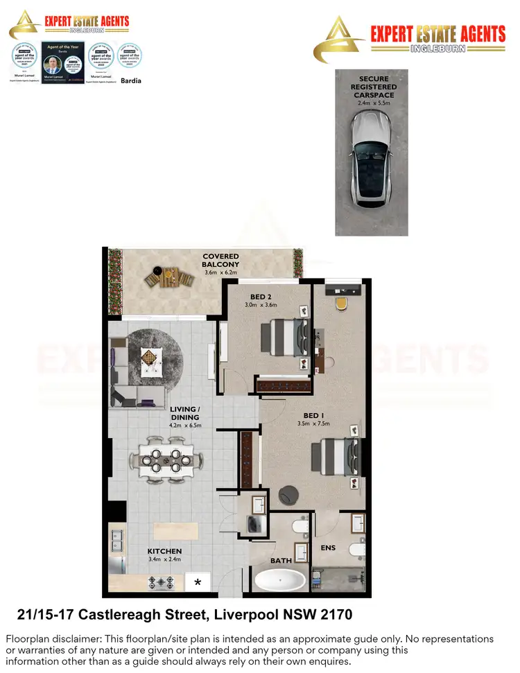 Floorplan of Homely apartment listing, 21/15-17 Castlereagh Street Street, Liverpool NSW 2170