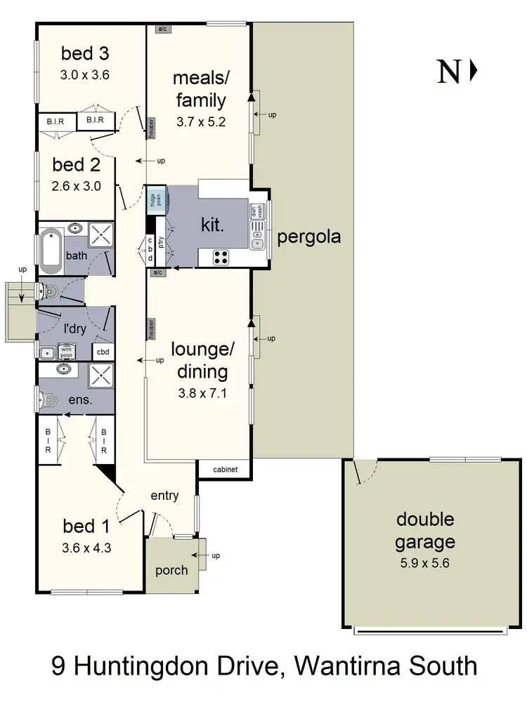 Floorplan of Homely house listing, 9 Huntingdon Drive, Wantirna South VIC 3152
