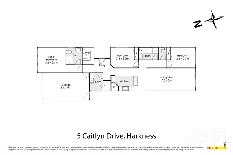 Floorplan of Homely house listing, 5 Caitlyn Drive, Harkness VIC 3337