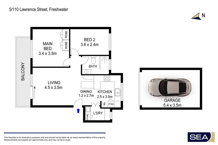 Floorplan of Homely unit listing, 5/110 Lawrence Street, Freshwater NSW 2096