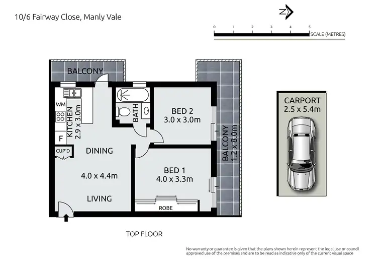 Floorplan of Homely apartment listing, 10/6 Fairway Close, Manly Vale NSW 2093