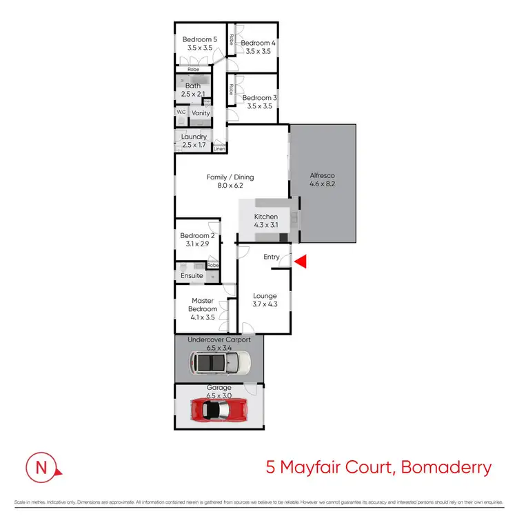 Floorplan of Homely house listing, 5 Mayfair Court, Bomaderry NSW 2541
