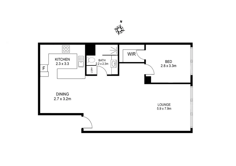 Floorplan of Homely apartment listing, 1737/474 Flinders Street, Melbourne VIC 3000