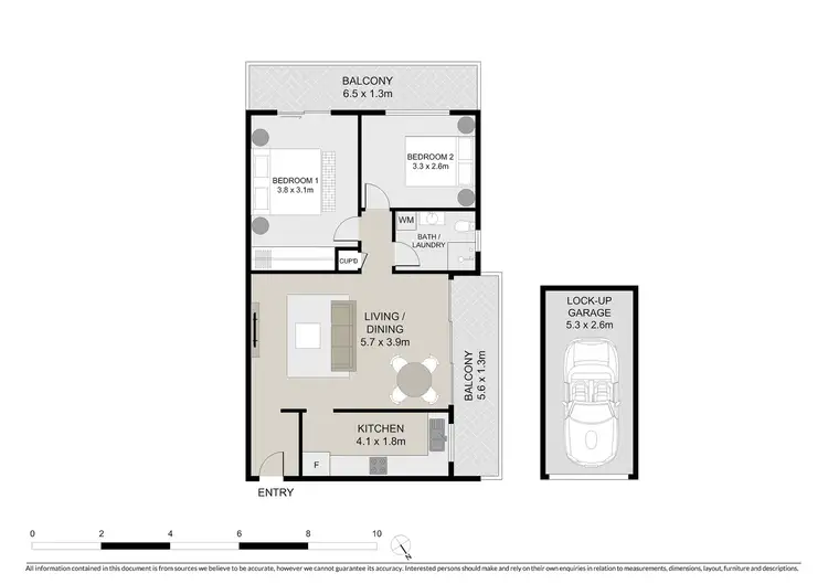 Floorplan of Homely apartment listing, 6/547 Victoria Road, Ryde NSW 2112