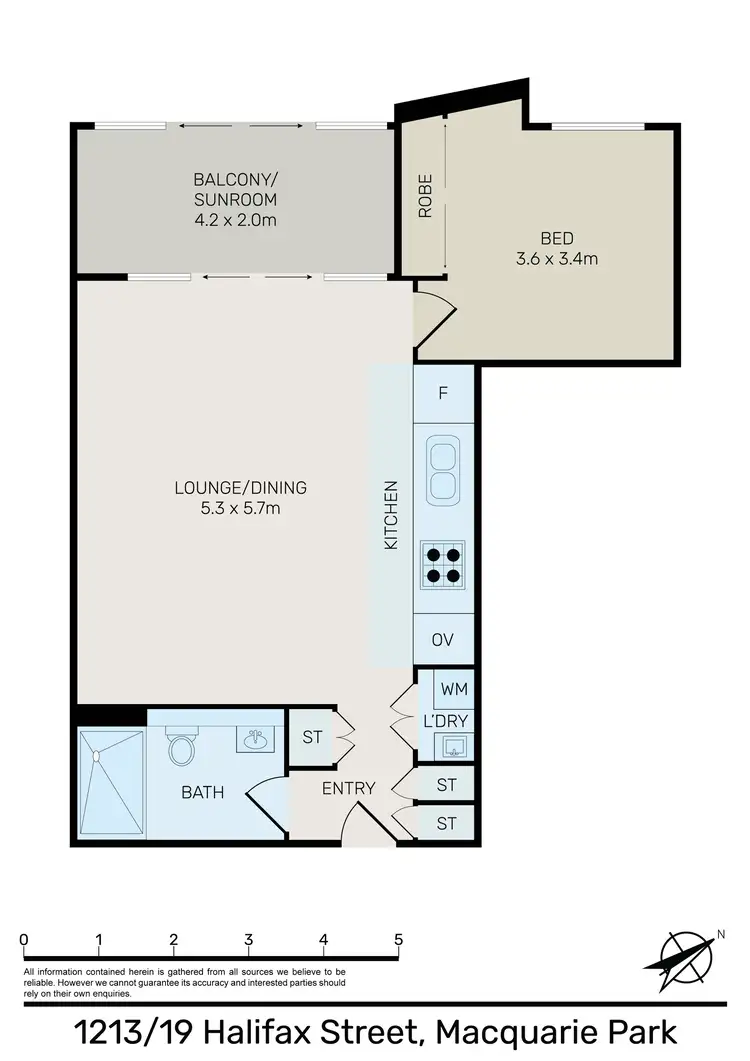 Floorplan of Homely apartment listing, 1213/19 Halifax Street, Macquarie Park NSW 2113