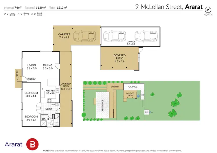 Floorplan of Homely house listing, 9 McLellan Street, Ararat VIC 3377