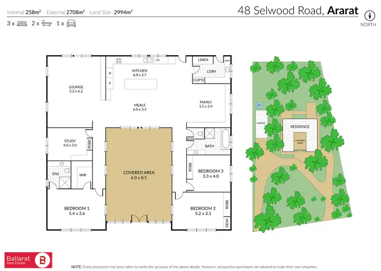 Floorplan of Homely house listing, 48 Selwood Road, Ararat VIC 3377