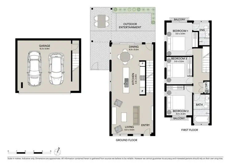 Floorplan of Homely townhouse listing, 3/17 The Parade, Telopea NSW 2117