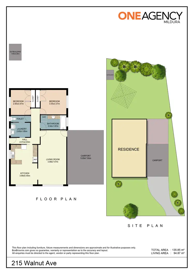 Floorplan of Homely house listing, 215 Walnut Avenue, Mildura VIC 3500