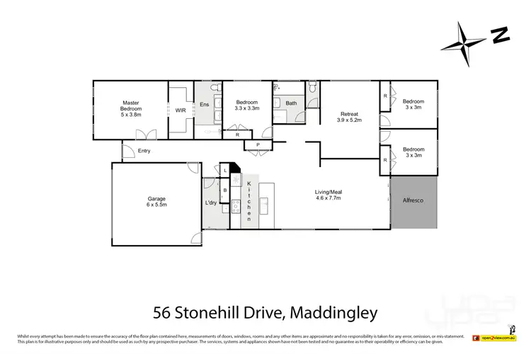 Floorplan of Homely house listing, 56 Stonehill Drive, Maddingley VIC 3340
