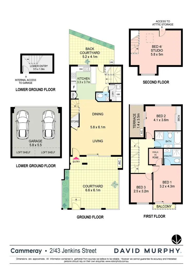 Floorplan of Homely townhouse listing, 2/43 Jenkins Street, Cammeray NSW 2062