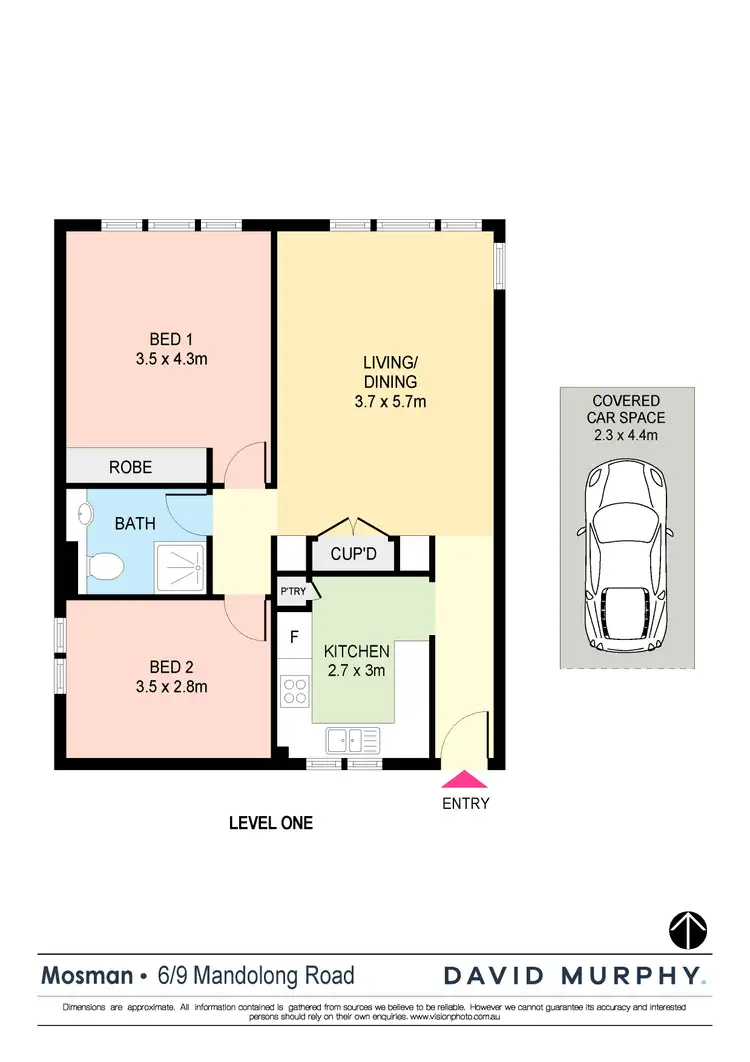 Floorplan of Homely apartment listing, 6/9 Mandolong Road, Mosman NSW 2088