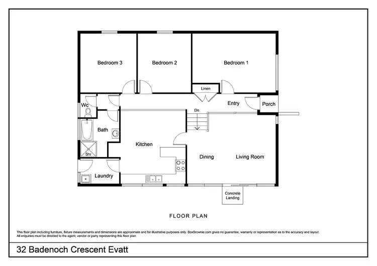 Floorplan of Homely house listing, 32 Badenoch Crescent, Evatt ACT 2617