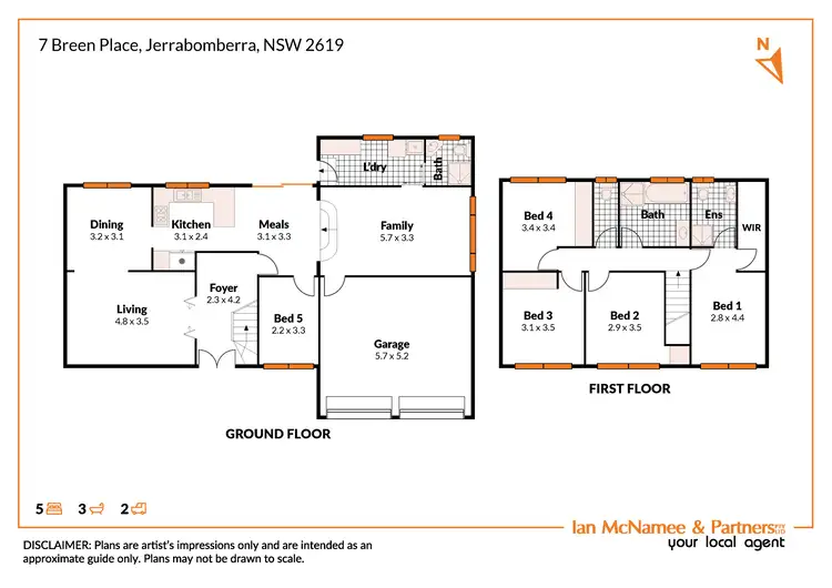 Floorplan of Homely house listing, 7 Breen Place, Jerrabomberra NSW 2619