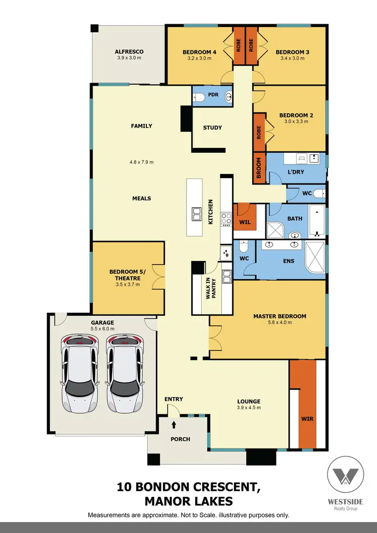 Floorplan of Homely house listing, 10 Bondon Crescent, Manor Lakes VIC 3024