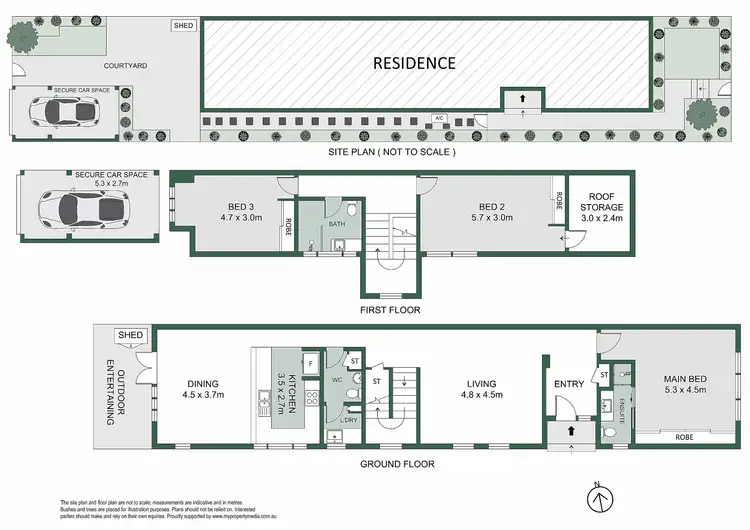 Floorplan of Homely semi-detached listing, 92 West Street, Crows Nest NSW 2065