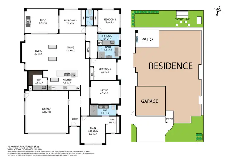 Floorplan of Homely house listing, 85 Kentia Drive, Forster NSW 2428