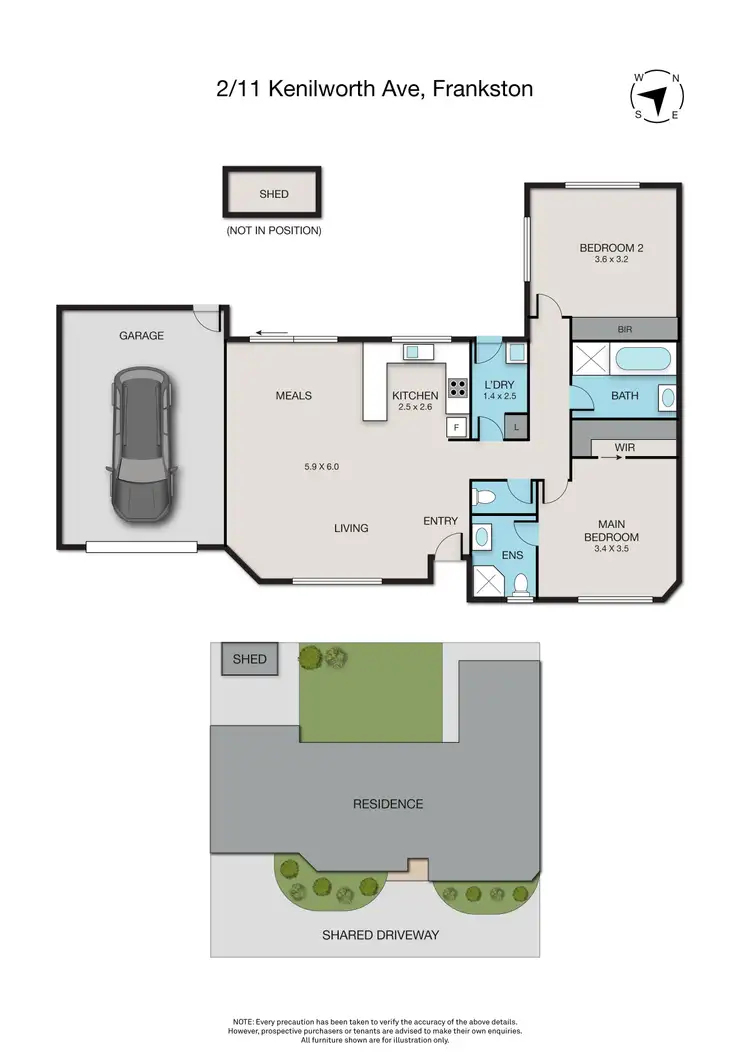 Floorplan of Homely unit listing, 2/11 Kenilworth Street, Frankston VIC 3199