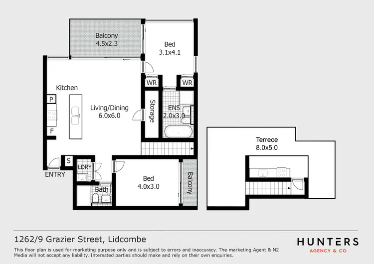 Floorplan of Homely apartment listing, 1262/9 Grazier Street, Lidcombe NSW 2141
