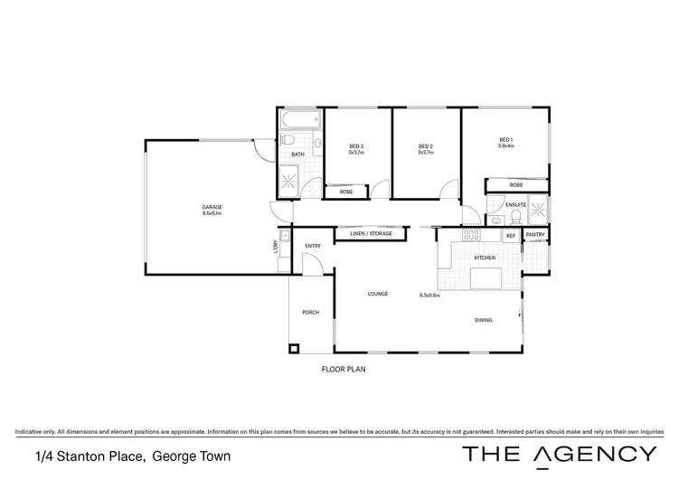 Floorplan of Homely unit listing, 1/4 Stanton Place, George Town TAS 7253