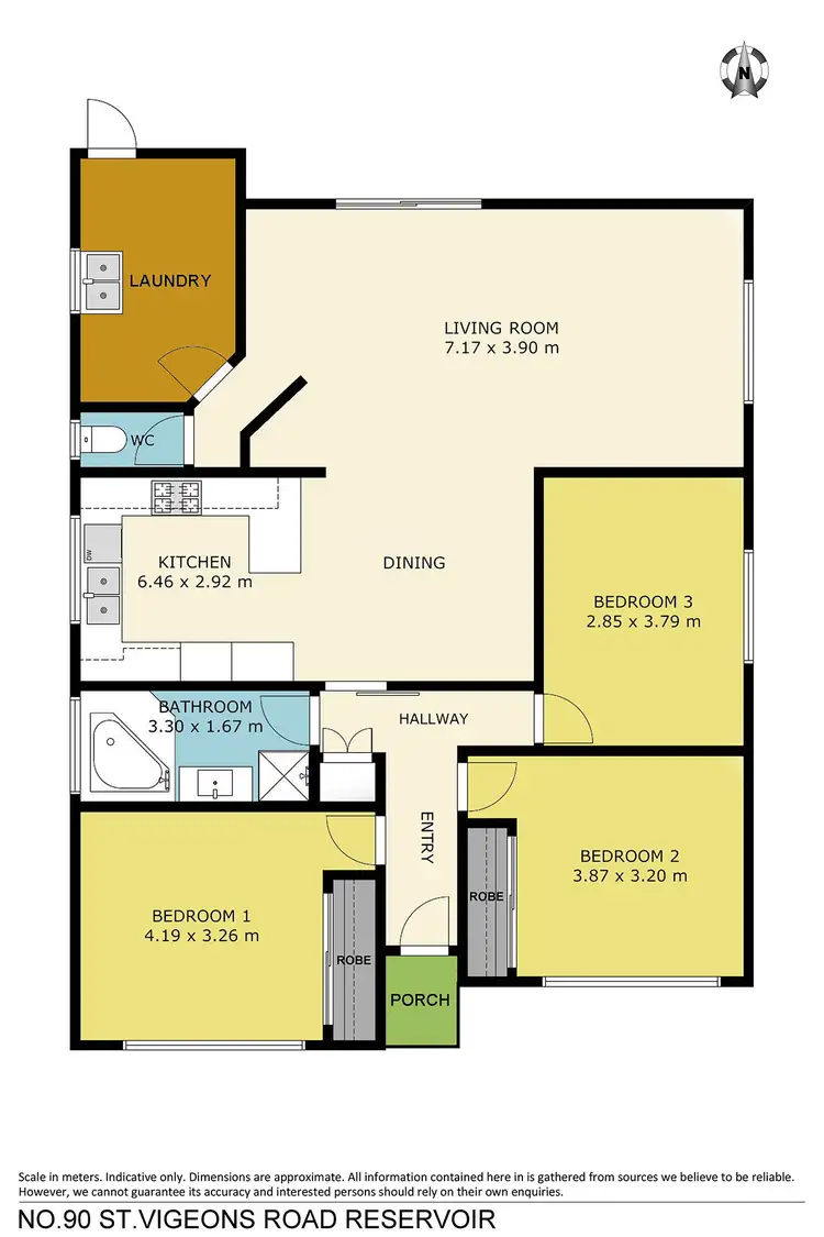 Floorplan of Homely house listing, 90 St Vigeons Road, Reservoir VIC 3073