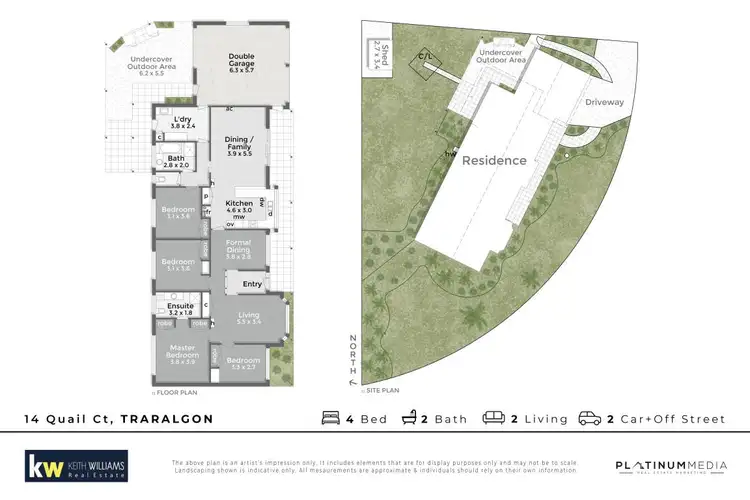 Floorplan of Homely house listing, 14 Quail Court, Traralgon VIC 3844
