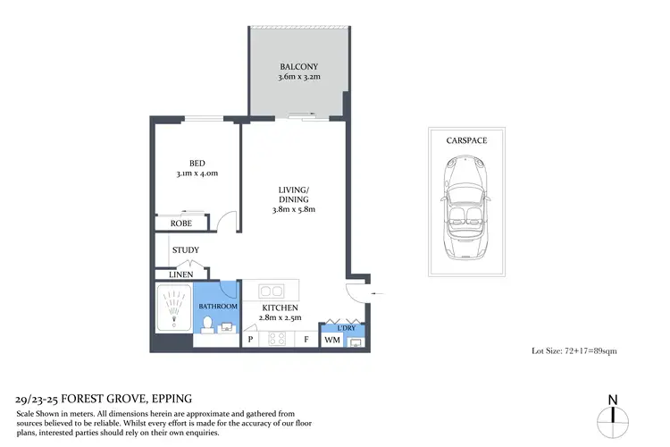 Floorplan of Homely apartment listing, 29/23-25 Forest Grove, Epping NSW 2121