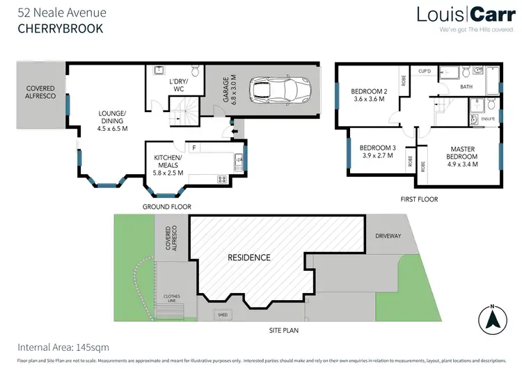 Floorplan of Homely semi-detached listing, 52 Neale Avenue, Cherrybrook NSW 2126