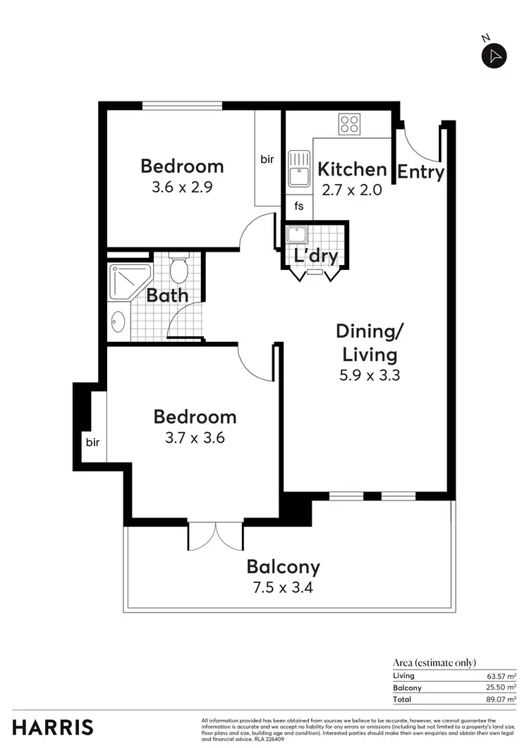 Floorplan of Homely apartment listing, 110/88 Frome Street, Adelaide SA 5000