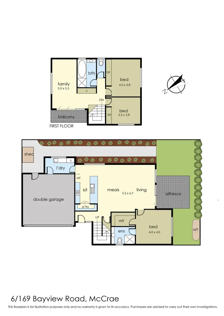 Floorplan of Homely unit listing, 6/169 Bayview Road, Mccrae VIC 3938