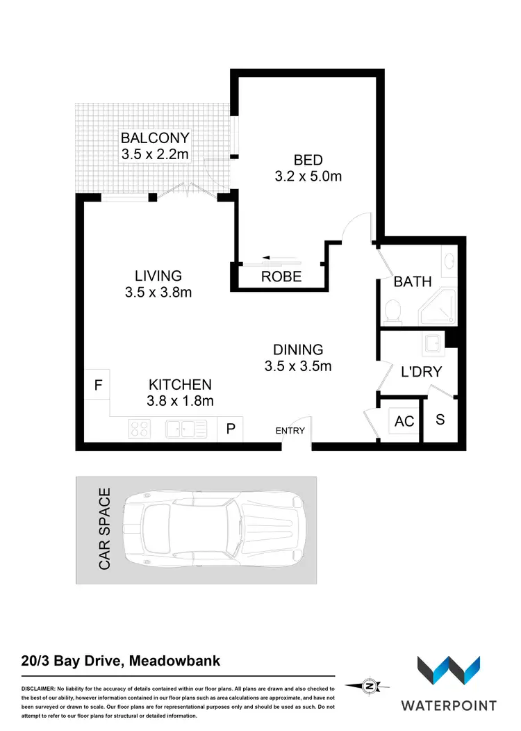 Floorplan of Homely apartment listing, 20/3 Bay Drive, Meadowbank NSW 2114
