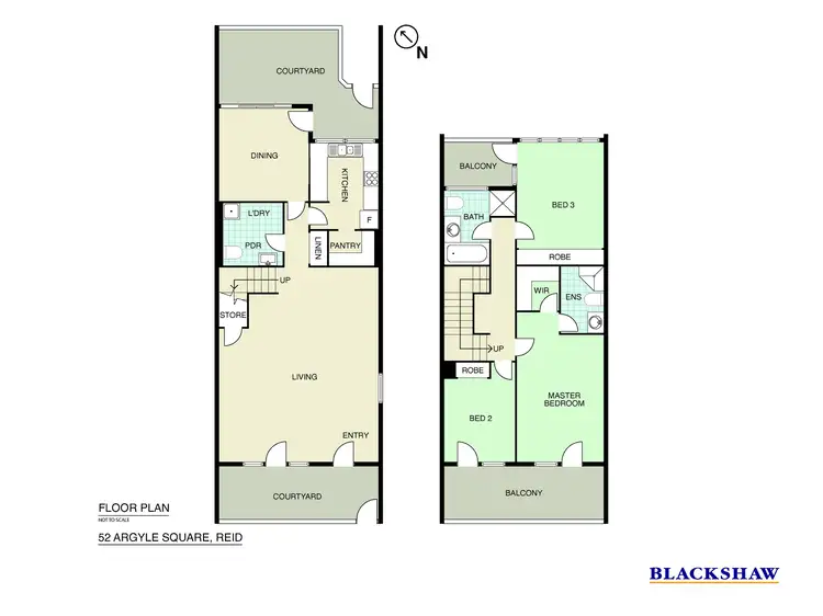 Floorplan of Homely townhouse listing, 52 Argyle Square, Reid ACT 2612