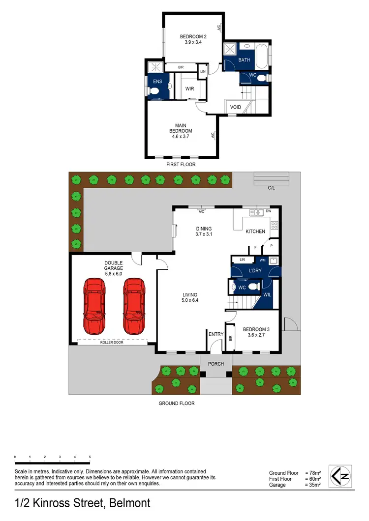 Floorplan of Homely townhouse listing, 1/2 Kinross Street, Belmont VIC 3216