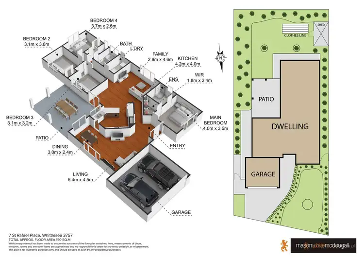 Floorplan of Homely house listing, 7 Rafael Place, Whittlesea VIC 3757