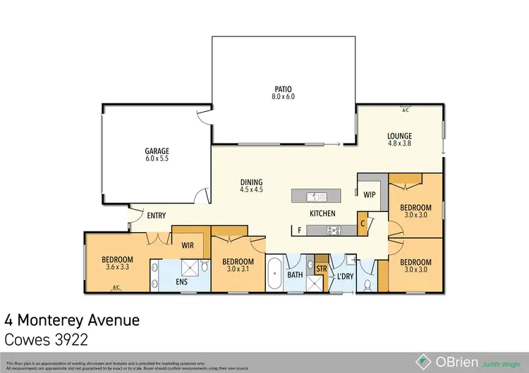 Floorplan of Homely house listing, 4 Monterey Avenue, Cowes VIC 3922