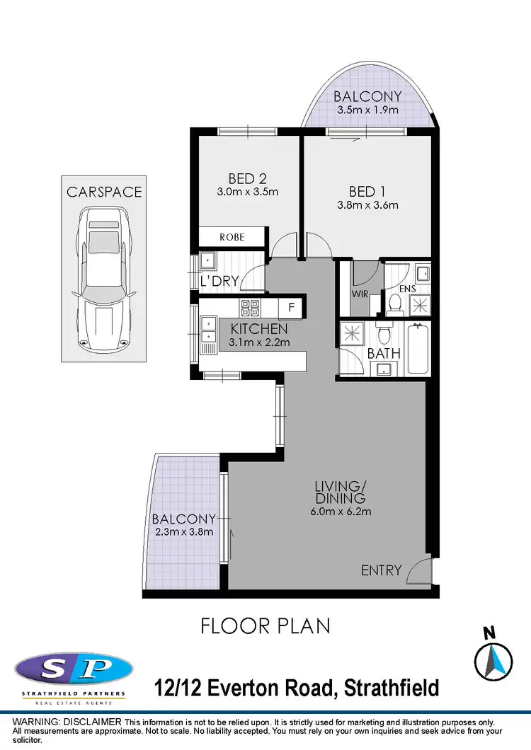 Floorplan of Homely apartment listing, 12/12 Everton Road, Strathfield NSW 2135