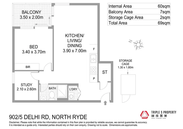 Floorplan of Homely apartment listing, 902/5 Delhi Road, North Ryde NSW 2113