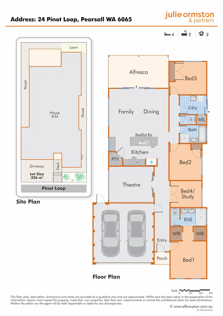 Floorplan of Homely house listing, 24 Pinot Loop, Pearsall WA 6065